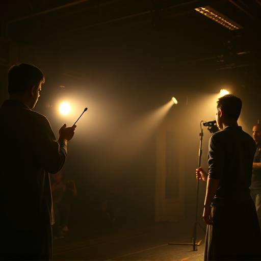 Actors in a scene, performing in a film
