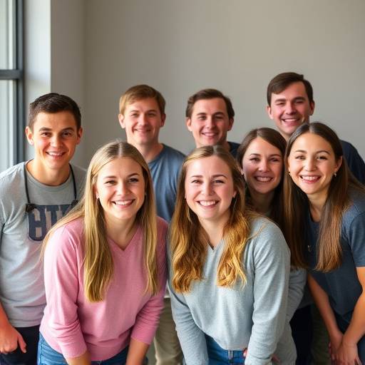 Group photo of StageCraft Academy team, smiling and standing together.