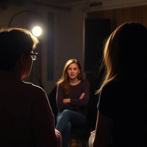 Scene from a beginner acting class