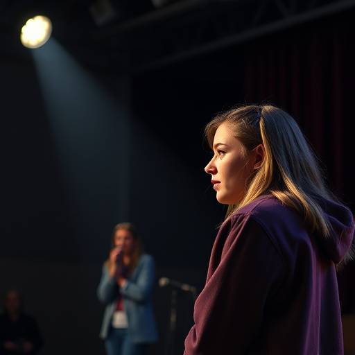 Scene from a student showcase of original monologues